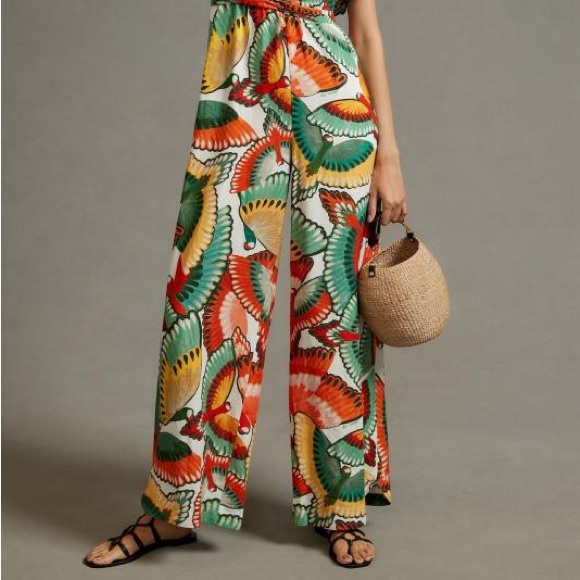 Farm Rio Ruffle-Sleeve Linen Jumpsuit never worn!!! - Picture 3 of 7